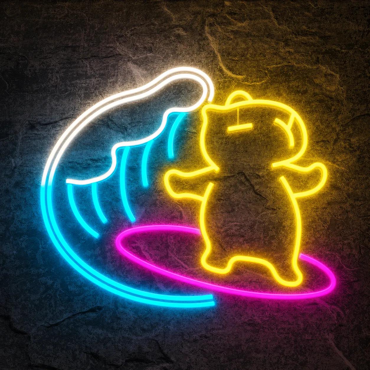 Néon Capybara Surf - Néon personnalisé NeonStar