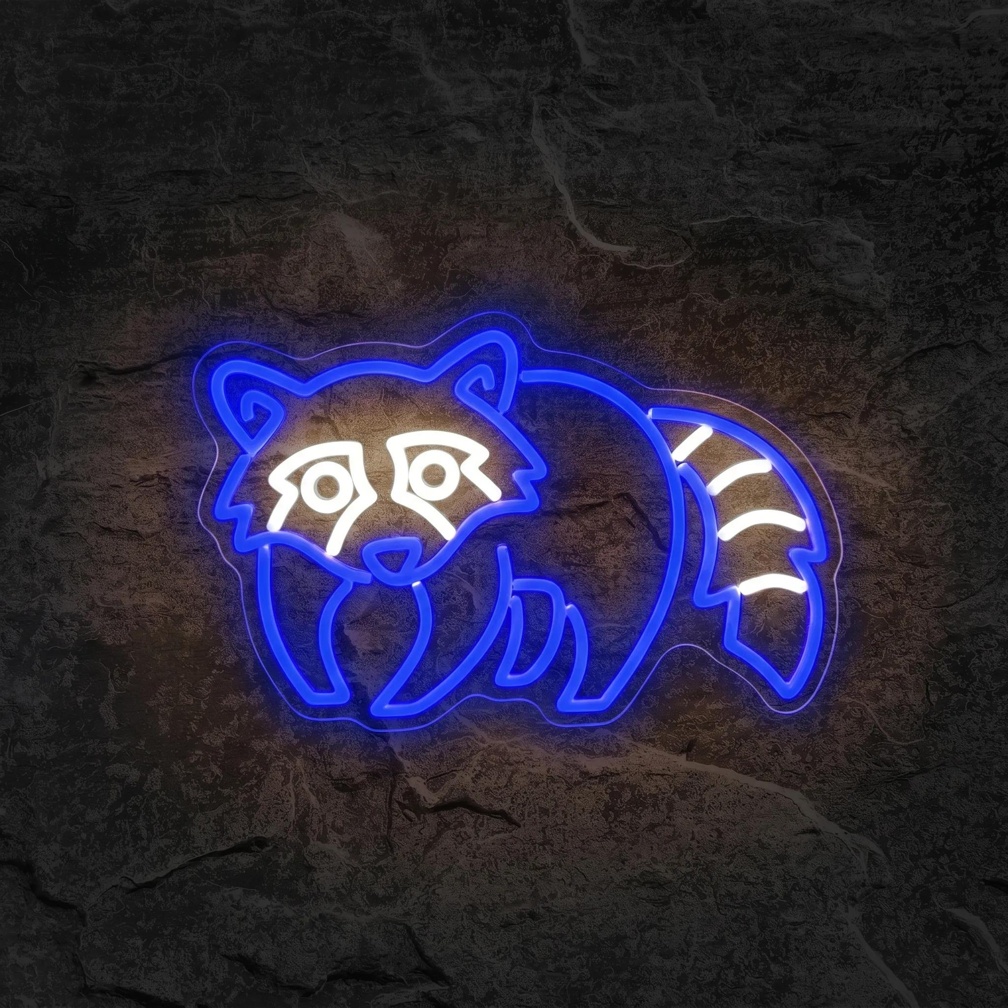 Néon Raton laveur Bleu - Néon personnalisé NeonStar