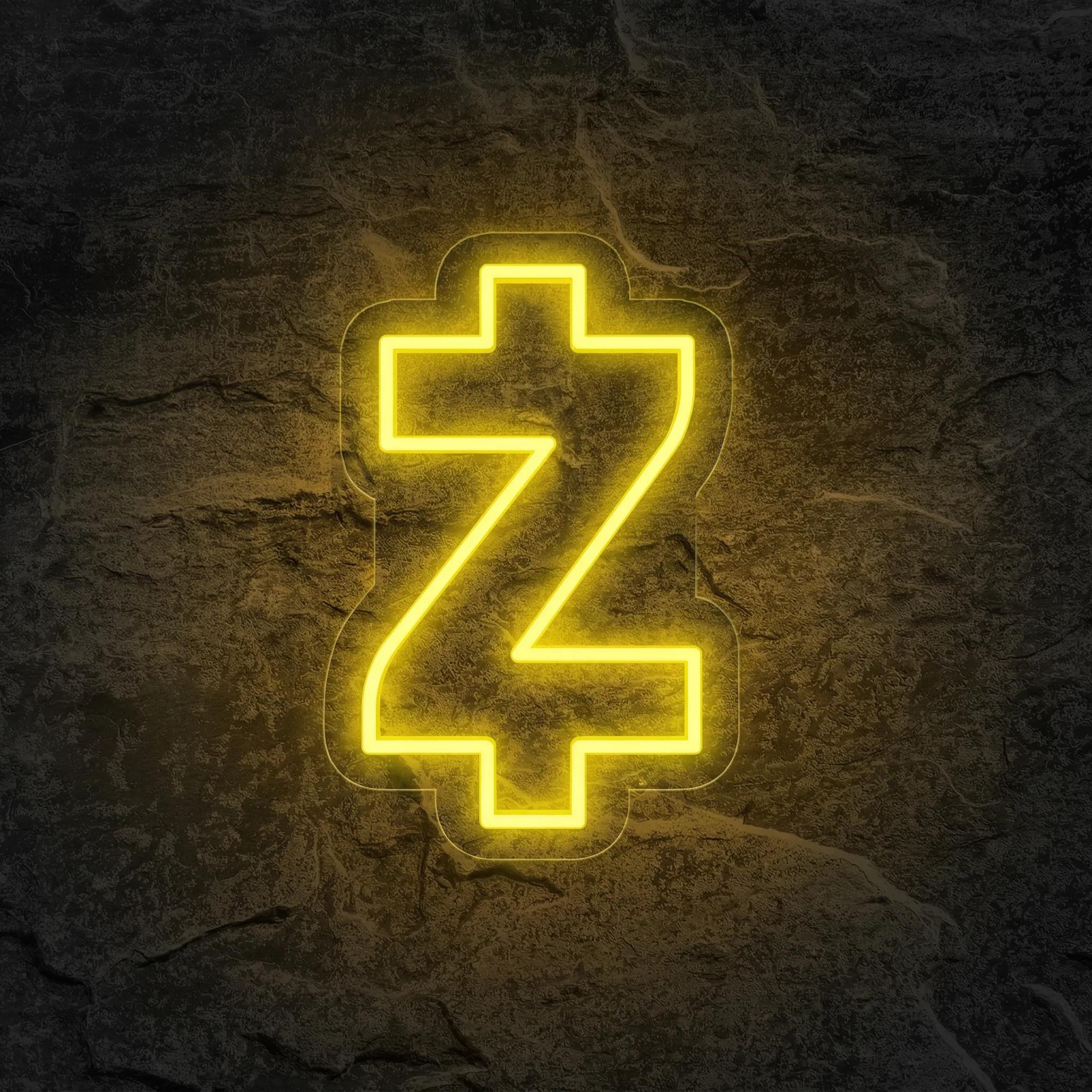 Néon Symbole Zcash ZEC - Néon personnalisé NeonStar