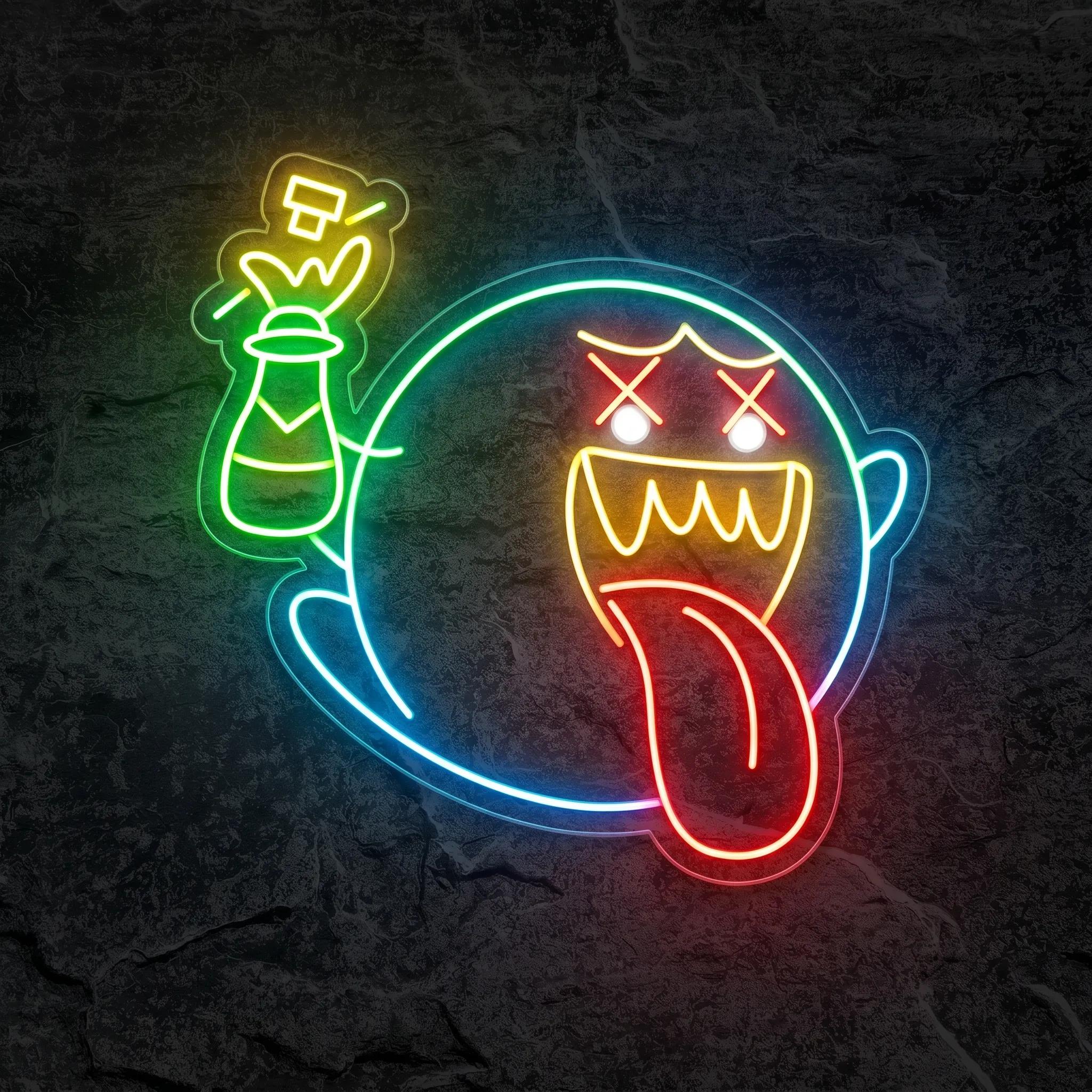 Néon Roi Boo Champagne - Néon personnalisé NeonStar