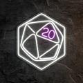 Miniature Néon D20 Donjons & Dragons - Néon personnalisé