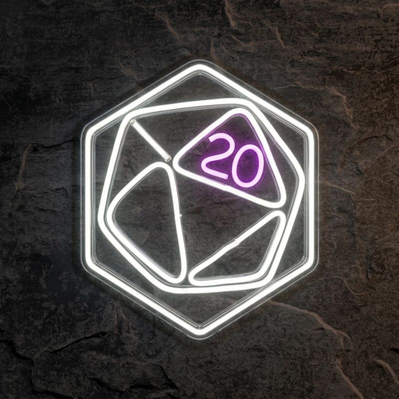 Néon D20 Donjons & Dragons - Néon personnalisé NeonStar