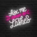 Miniature Néon Ask Me About My Lashes - Néon personnalisé