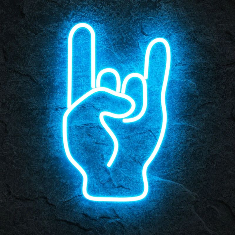 Néon Main Rock and Roll - Néon personnalisé NeonStar