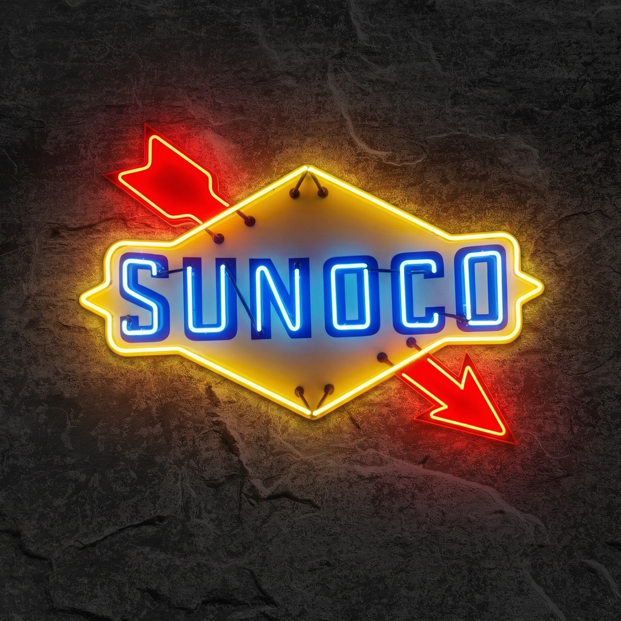 Néon Flèche rétro de station-service - Néon personnalisé NeonStar