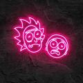 Miniature Néon Rick et Morty Rose - Néon personnalisé