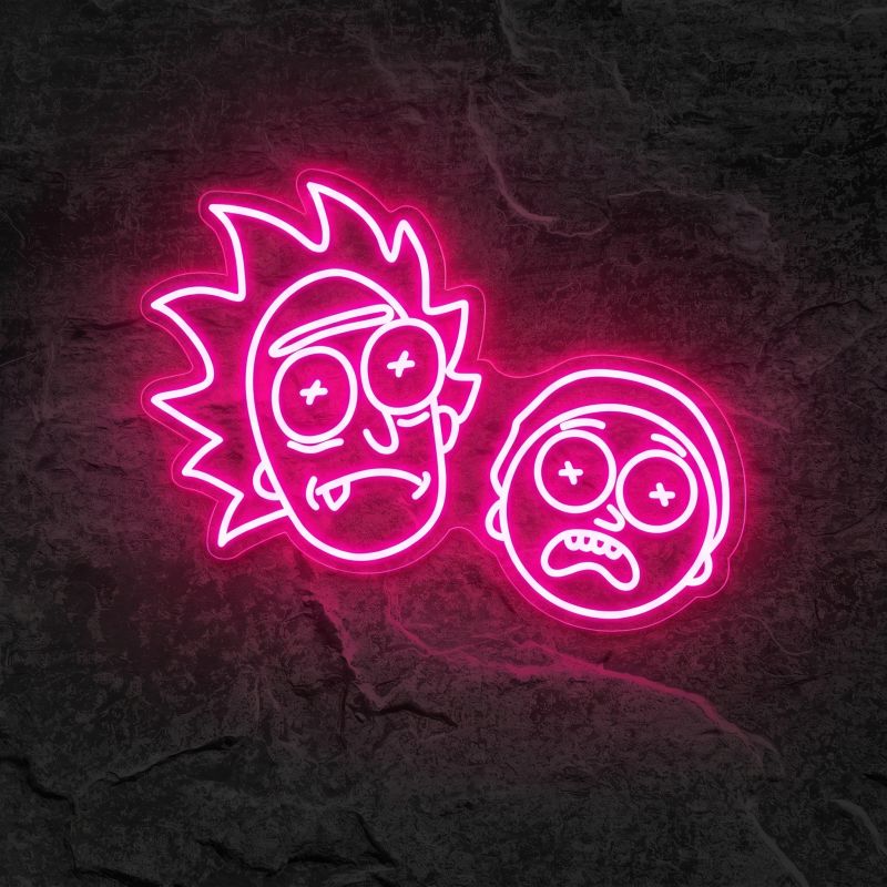 Néon Rick et Morty Rose - Néon personnalisé NeonStar
