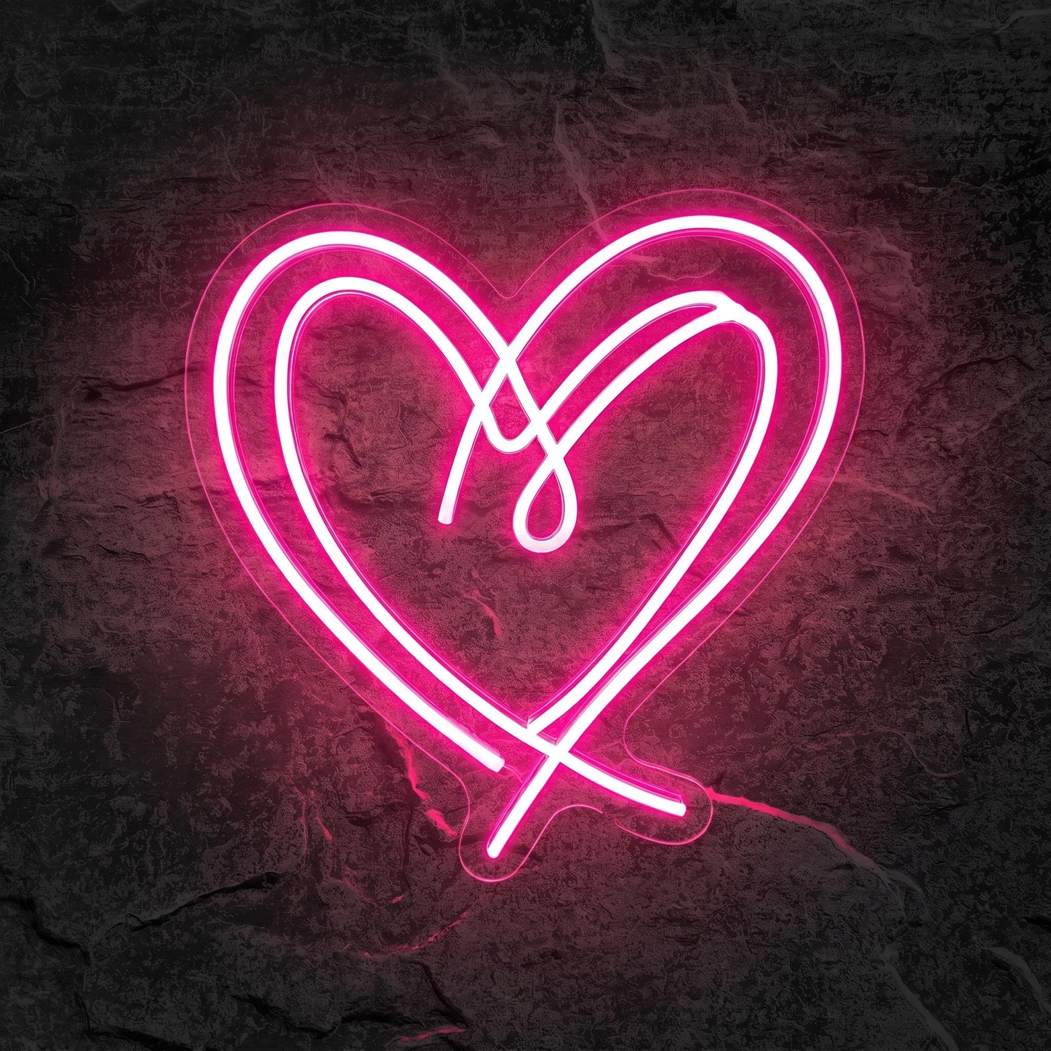 Néon Cœur Déco - Néon personnalisé NeonStar