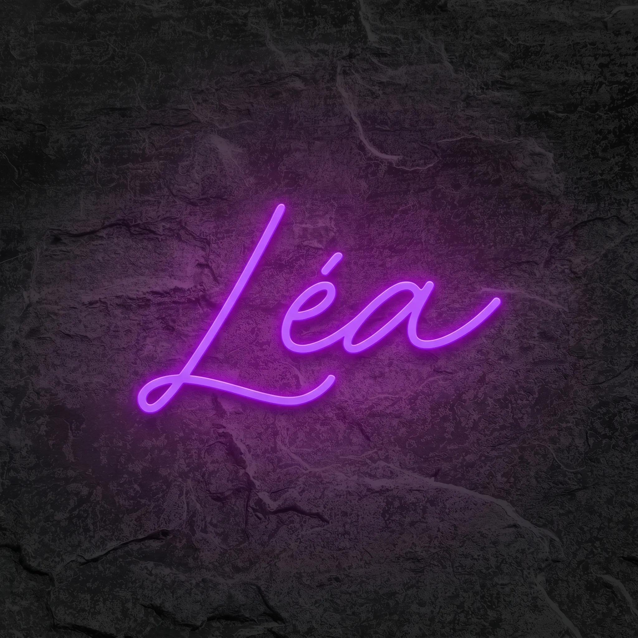 Néon Léa Texte Violet - Néon personnalisé NeonStar