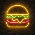 Miniature Néon Burger Fast Food - Néon personnalisé