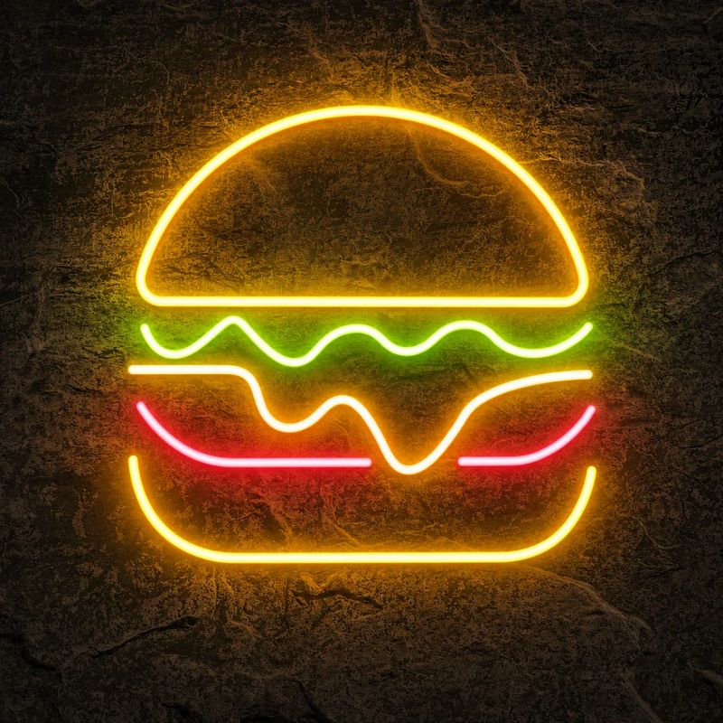 Néon Burger Fast Food - Néon personnalisé NeonStar