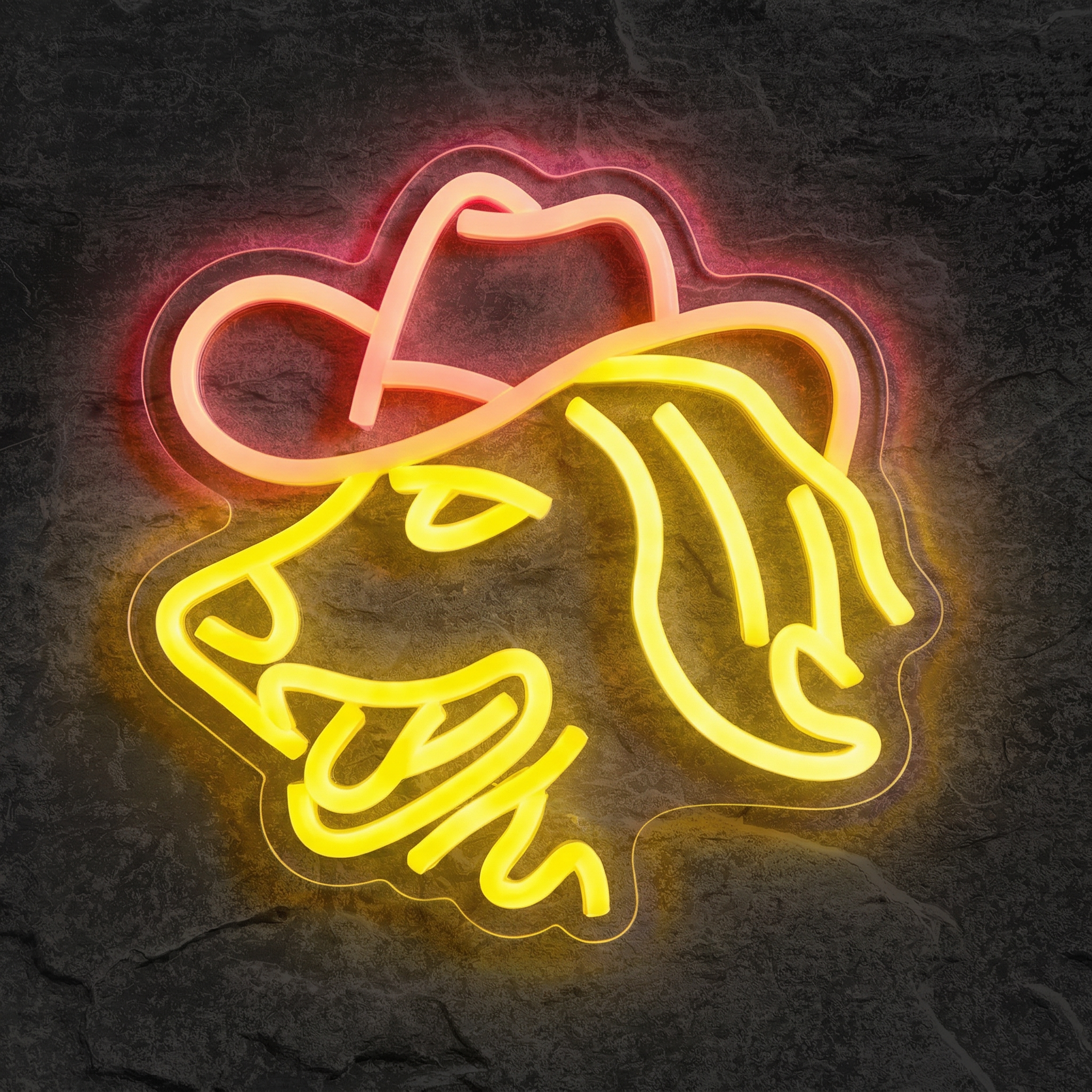 Néon Chien Cowboy - Néon personnalisé NeonStar