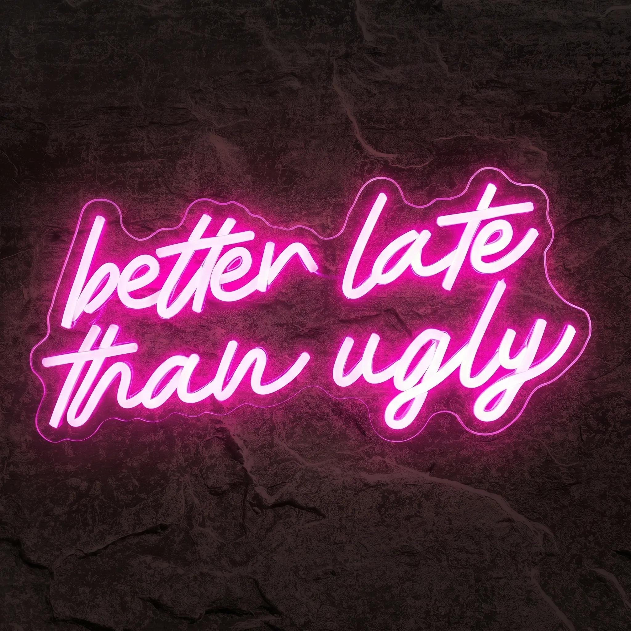 Néon Better Late Than Ugly - Néon personnalisé NeonStar
