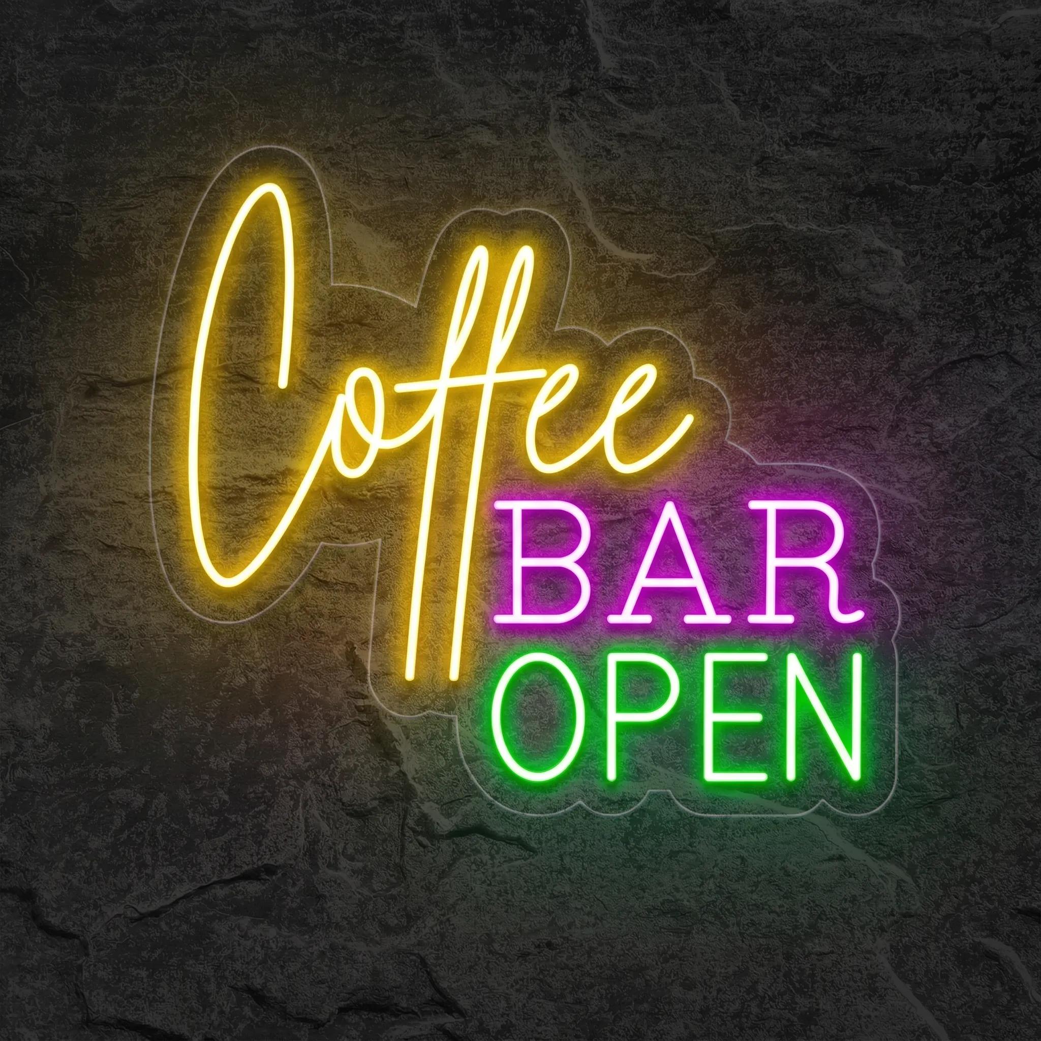 Néon Coffee Bar Open - Néon personnalisé NeonStar