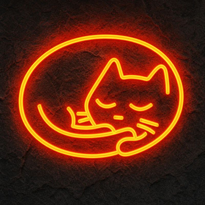 Néon Chat Endormi - Néon personnalisé NeonStar