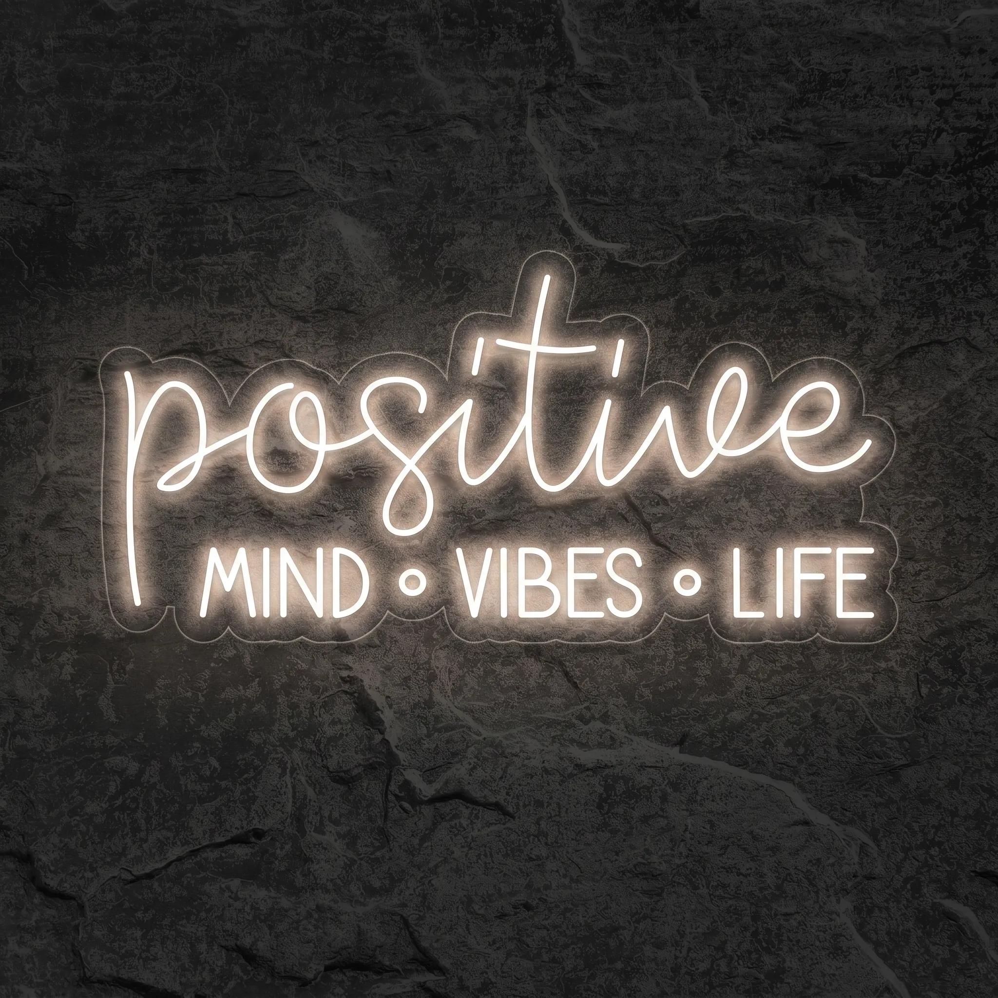 Néon Positive Mind Vibes Life - Néon personnalisé NeonStar