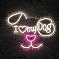 Miniature Néon I Love My Dog - Néon personnalisé