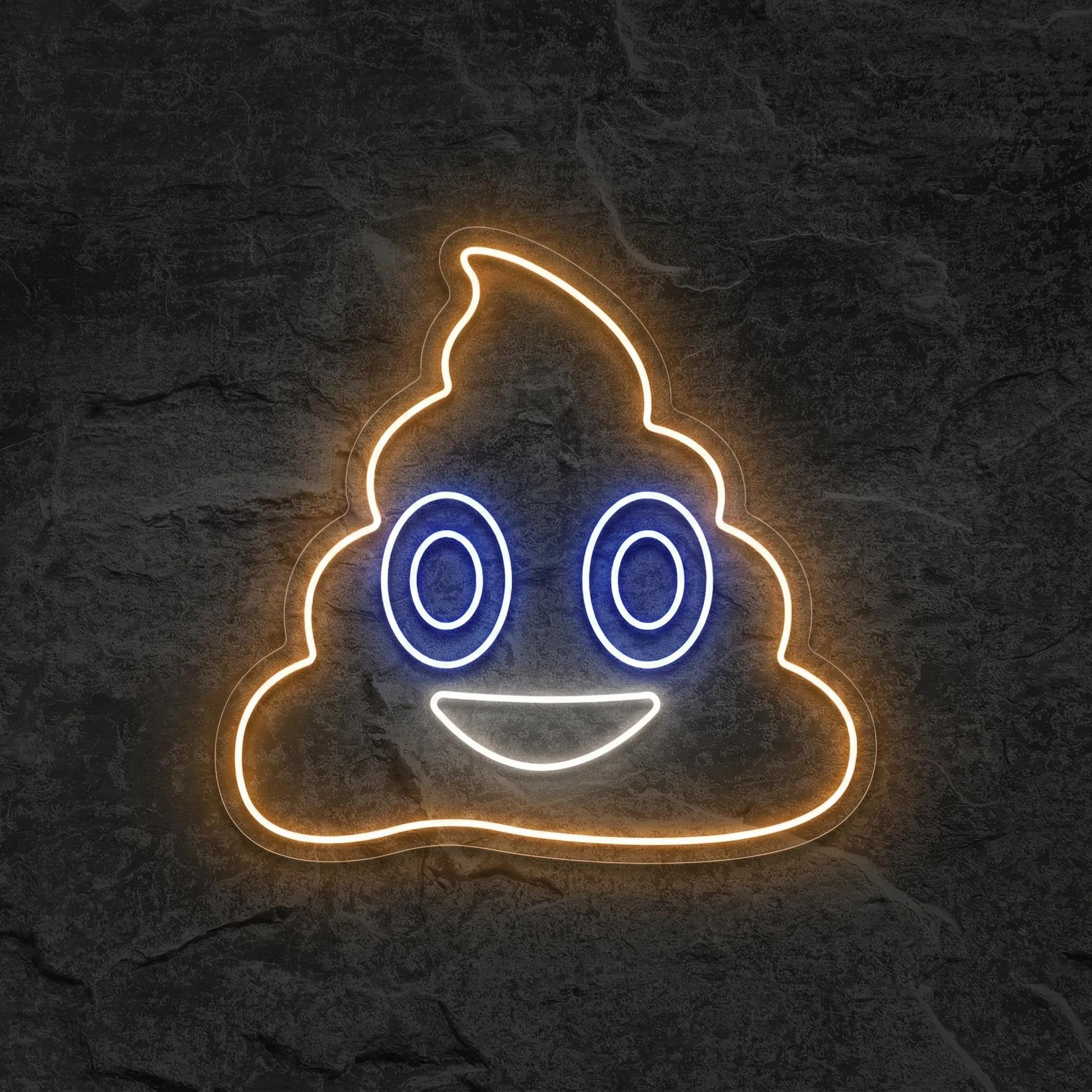 Néon Émoji Caca - Néon personnalisé NeonStar