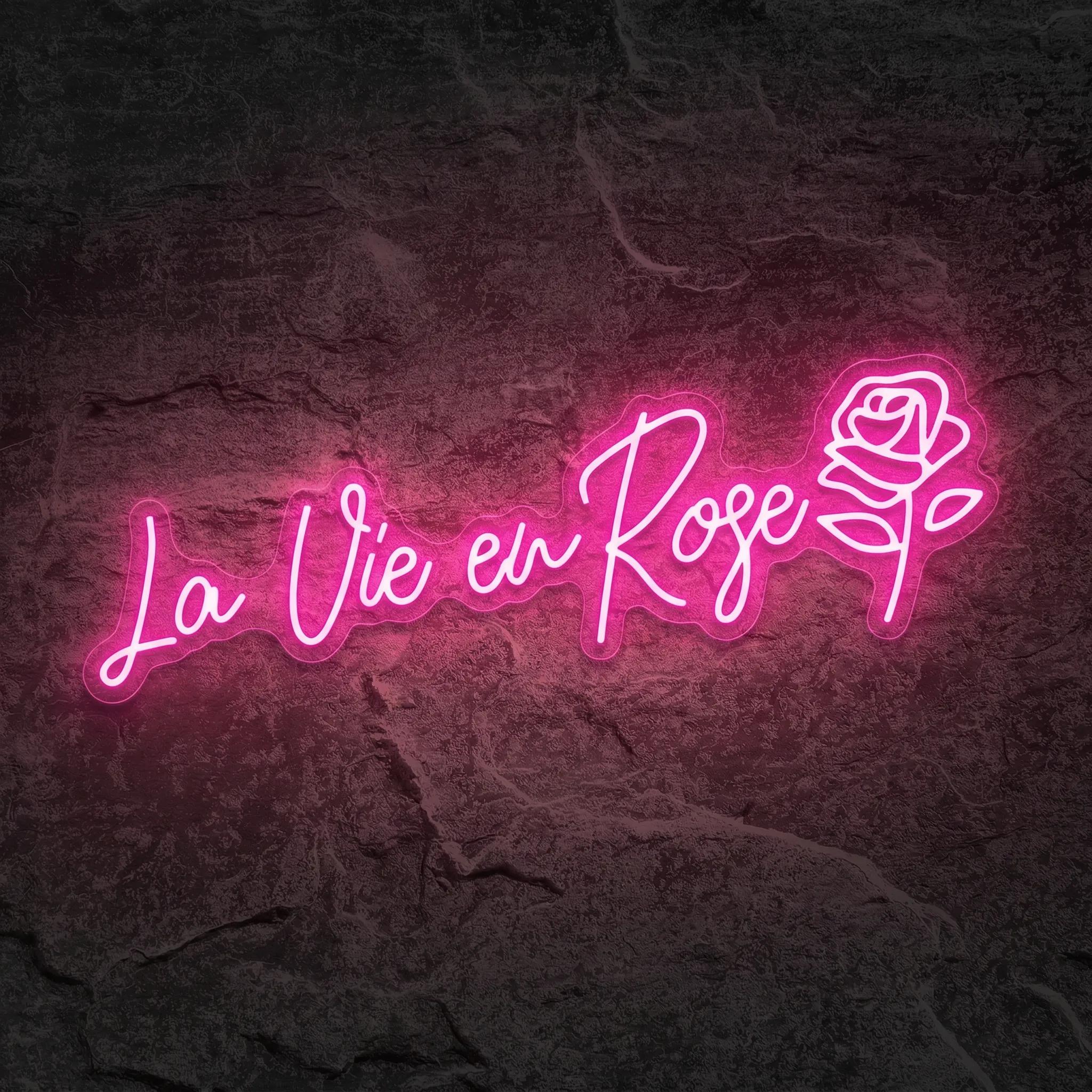 Néon La Vie en Rose - Néon personnalisé NeonStar