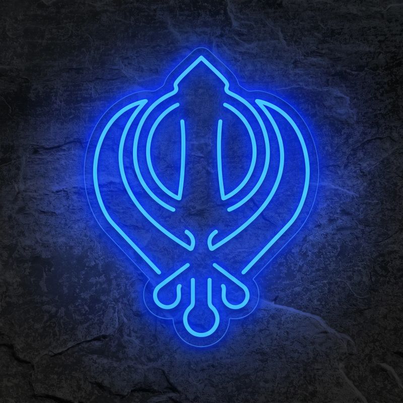 Néon Symbole Khanda Du Sikhisme - Néon personnalisé NeonStar