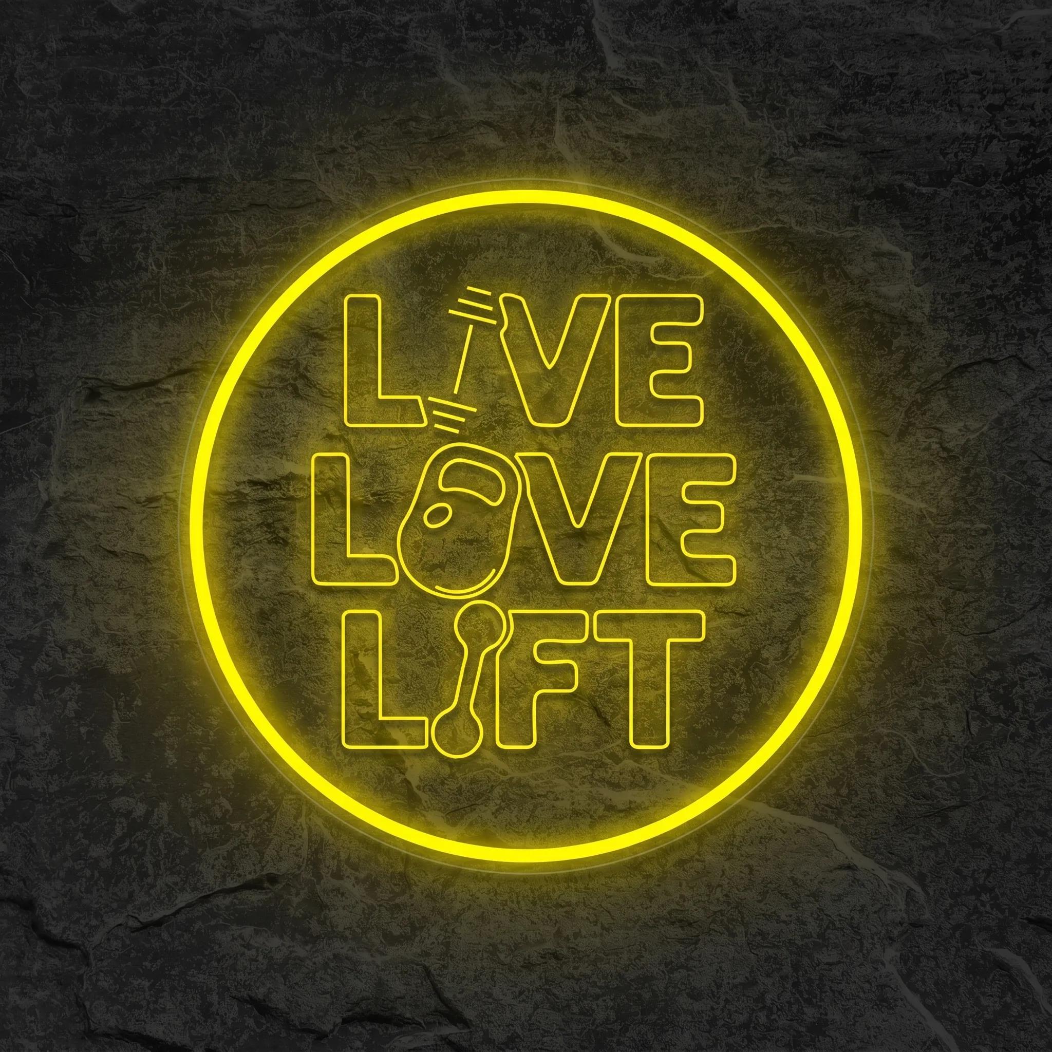 Néon Live Love Lift Salle De Sport - Néon personnalisé NeonStar