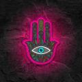 Miniature Néon Main de Fatima Hamsa - Néon personnalisé