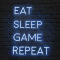 Miniature Néon Eat Sleep Game Repeat - Néon personnalisé