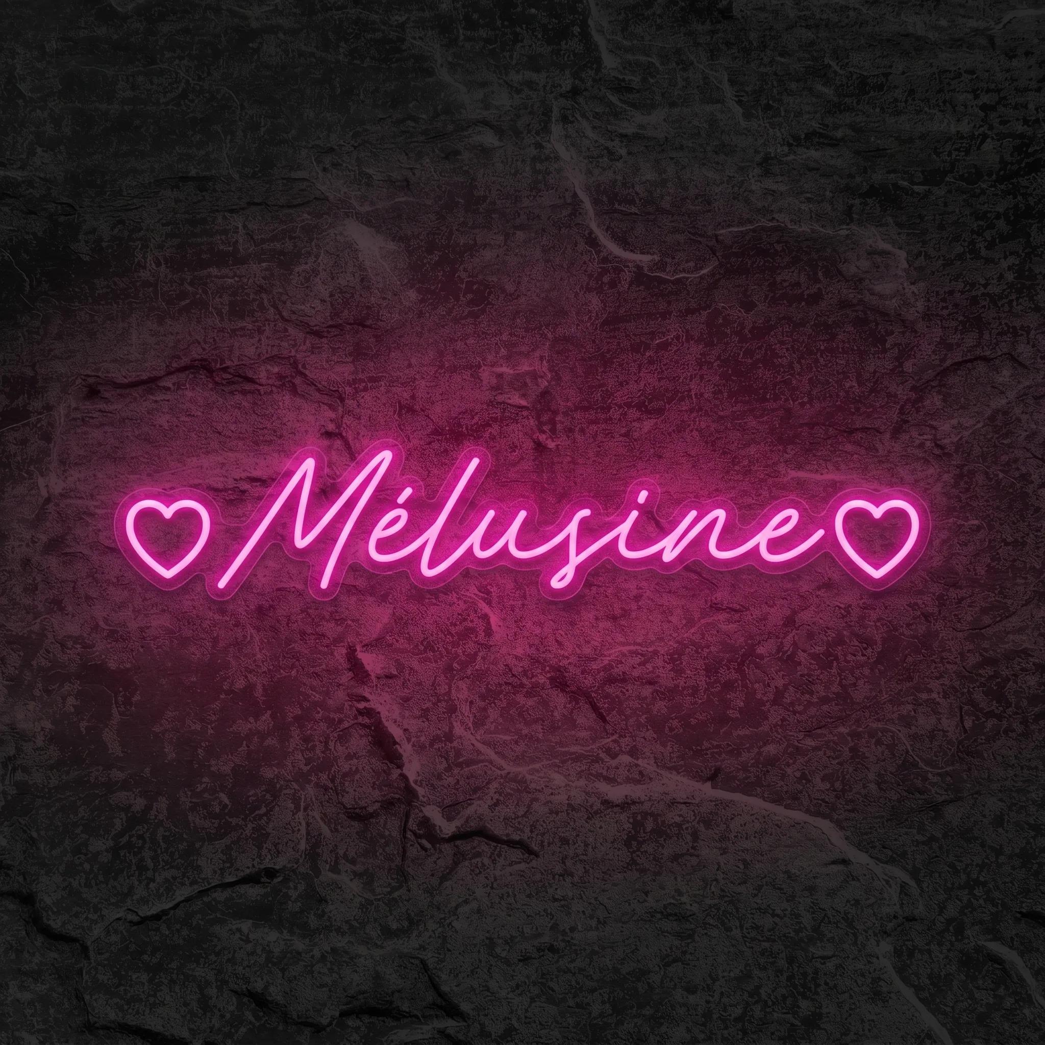 Néon Mélusine Cœur - Néon personnalisé NeonStar