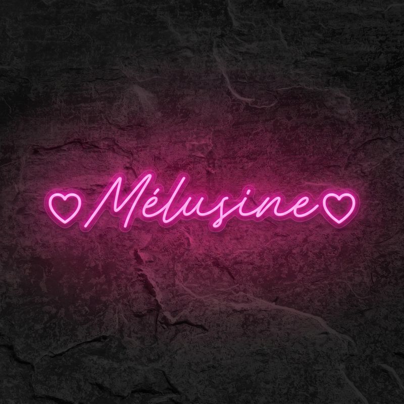 Néon Mélusine Cœur - Néon personnalisé NeonStar