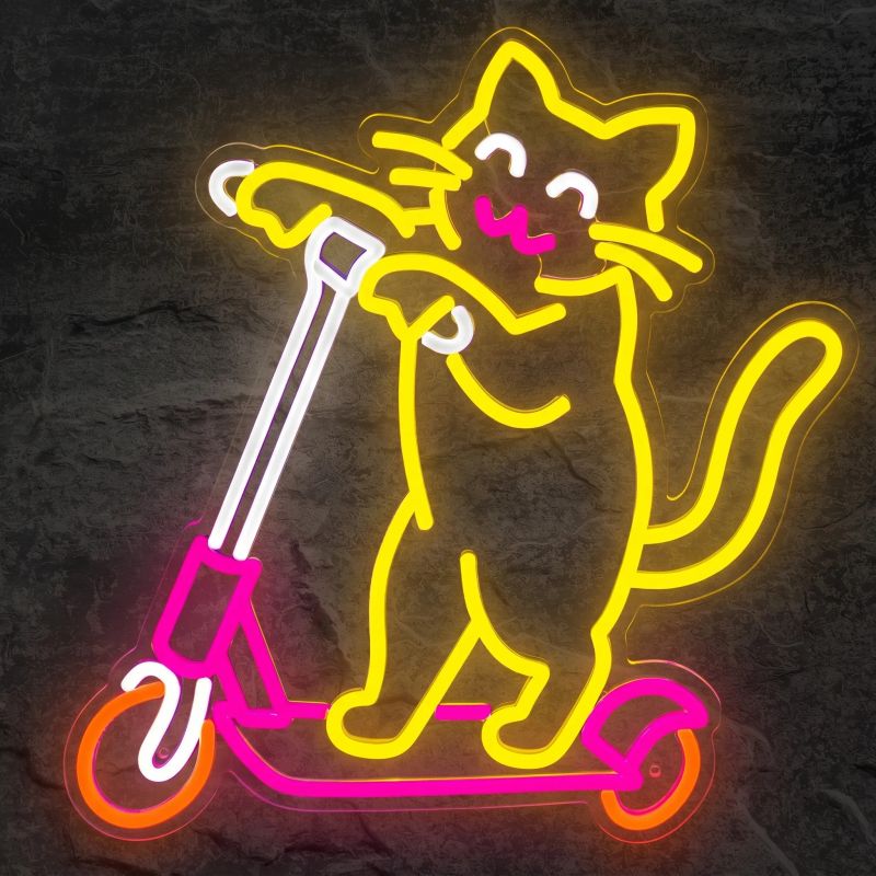 Néon Chat Trottinette - Néon personnalisé NeonStar