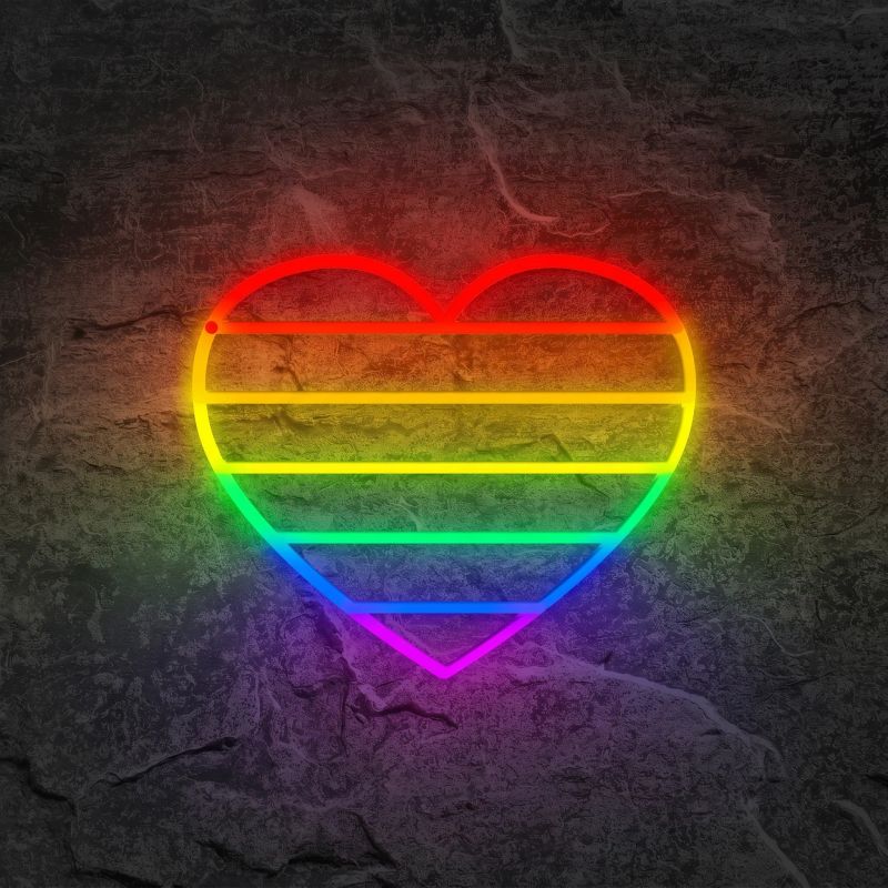 Néon Gay Pride Cœur - Néon personnalisé NeonStar