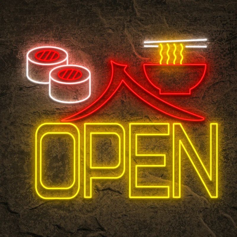 Néon Sushi Ramen Open - Néon personnalisé NeonStar