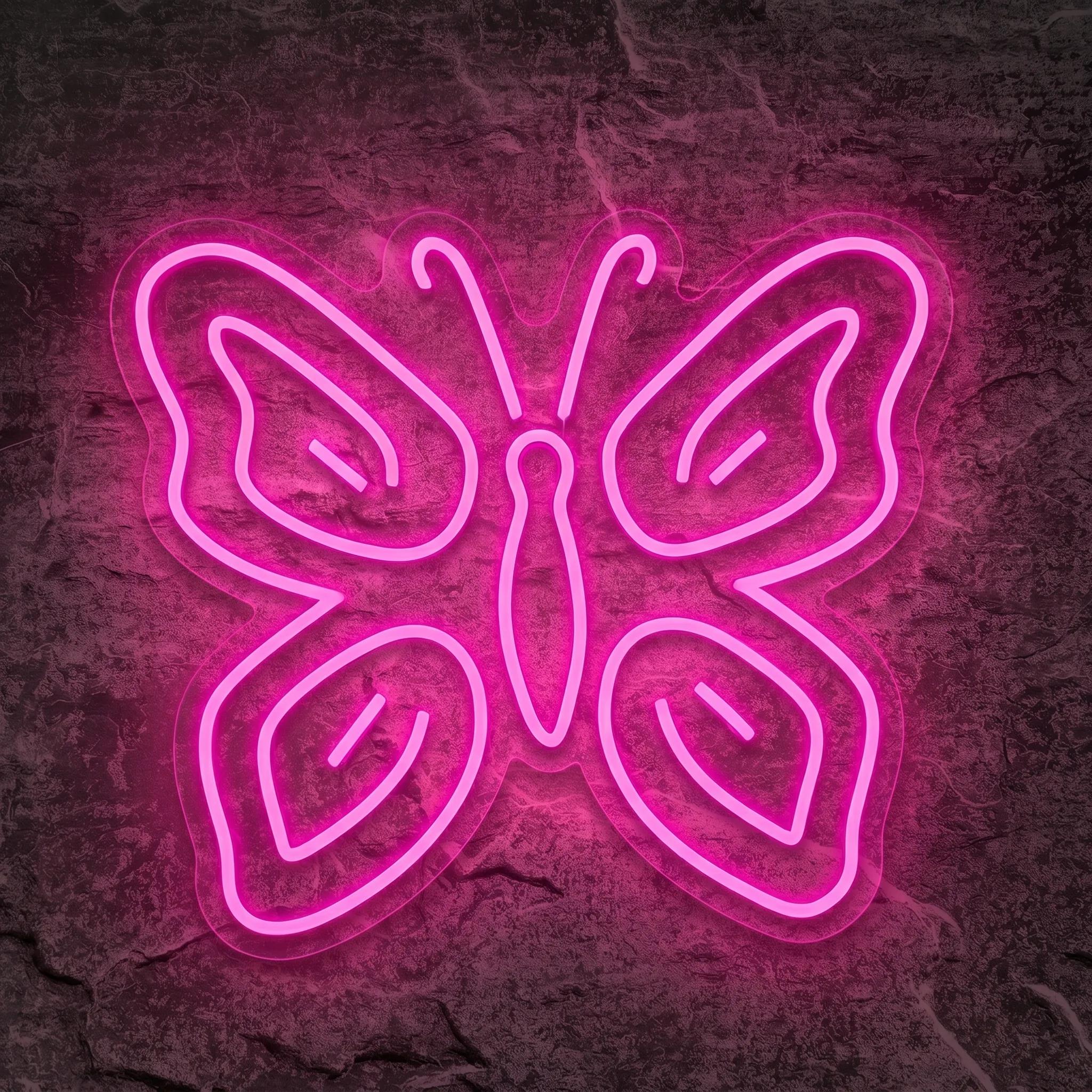 Néon Papillon Rose - Néon personnalisé NeonStar