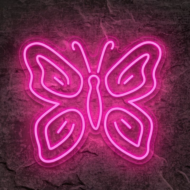 Néon Papillon Rose - Néon personnalisé NeonStar