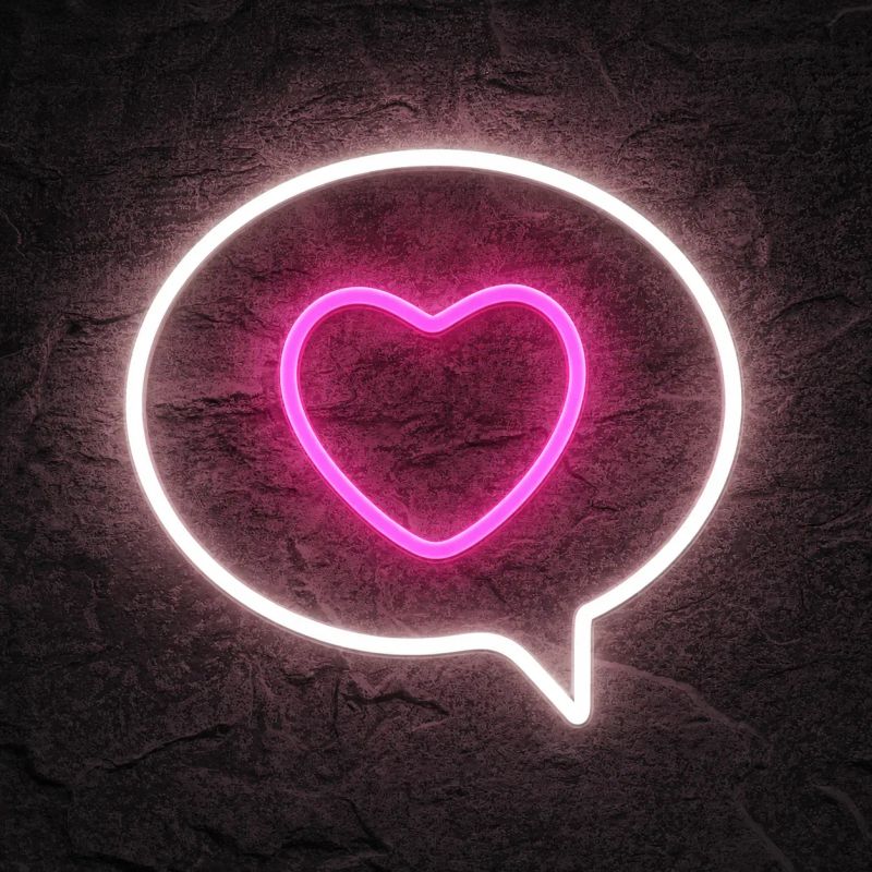Néon Bulle Coeur - Néon personnalisé NeonStar