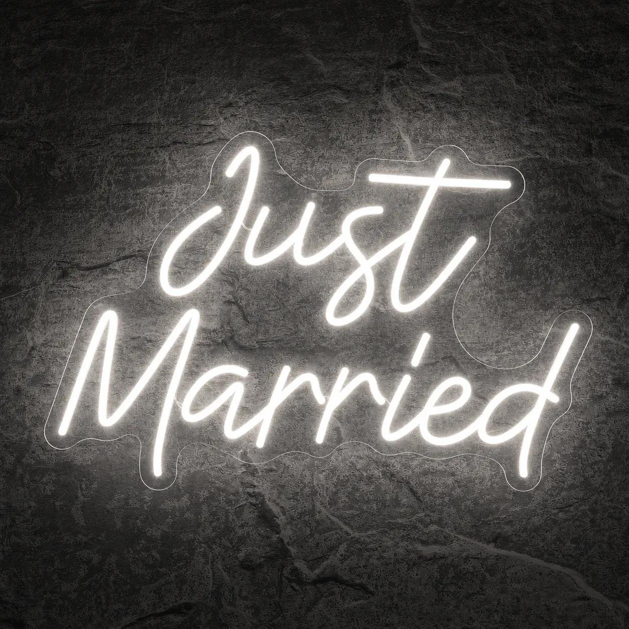 Néon Just Married Blanc - Néon personnalisé NeonStar