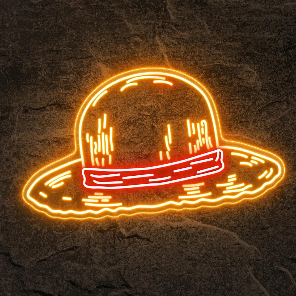 Néon Chapeau de Luffy - Néon personnalisé NeonStar