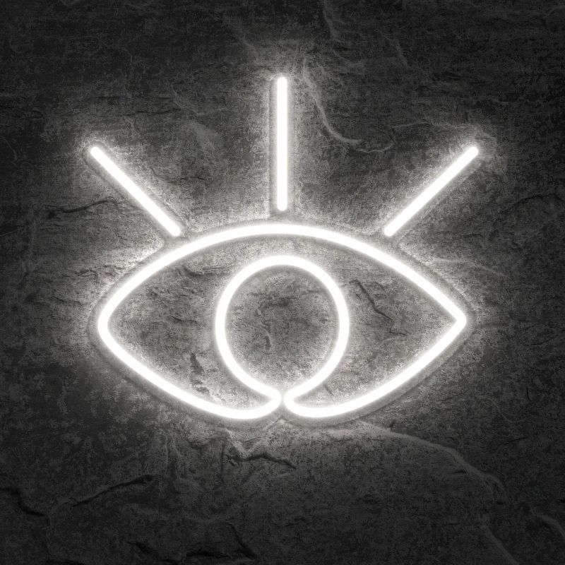 Néon Œil Blanc - Néon personnalisé NeonStar
