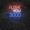 Miniature Néon I Love You 3000 - Néon personnalisé