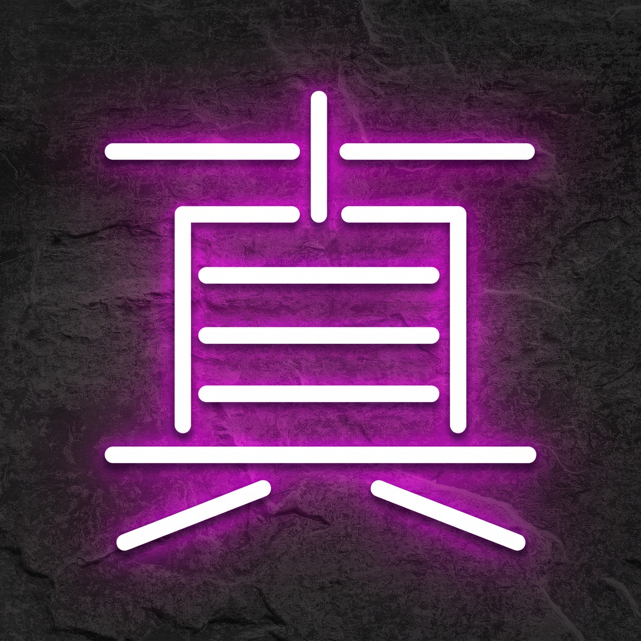 Néon Lettre Chinoise Vérité 真 - Néon personnalisé NeonStar