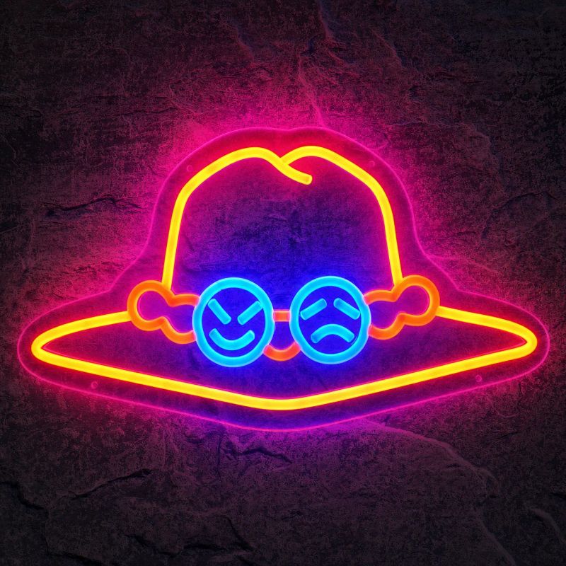 Néon Chapeau Ace One Piece - Néon personnalisé NeonStar