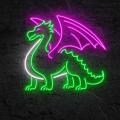 Miniature Néon Dragon Avec Ailes - Néon personnalisé