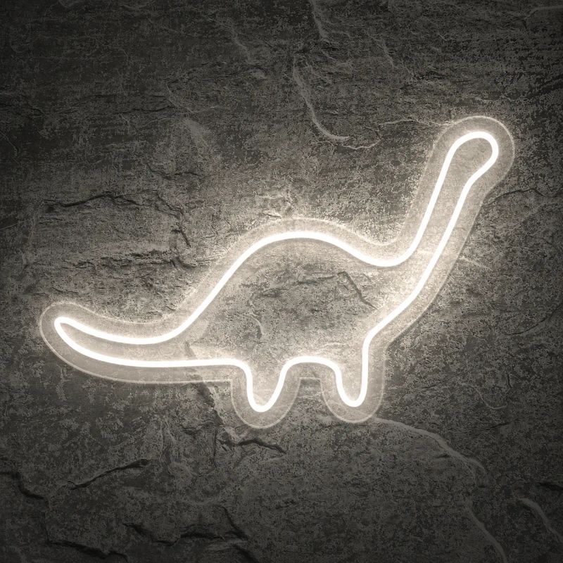 Néon Dinosaure Blanc - Néon personnalisé NeonStar