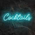 Miniature Néon Cocktail Texte Bleu - Néon personnalisé