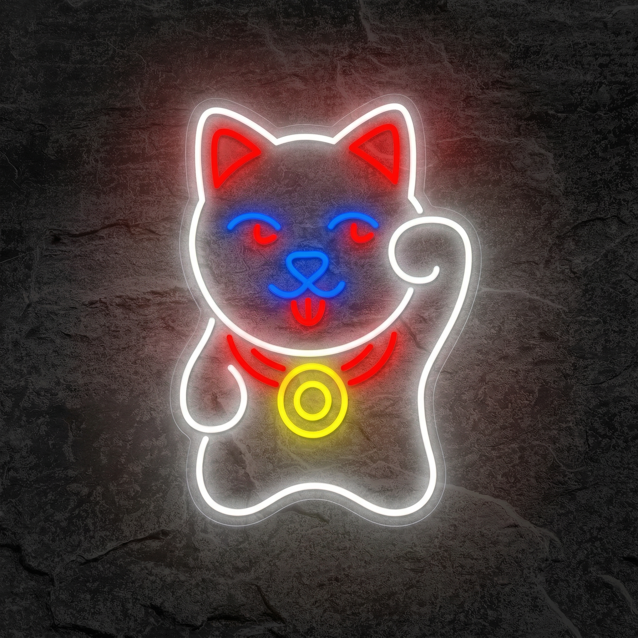 Néon Chat Maneki Neko - Néon personnalisé NeonStar