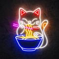 Miniature Néon Maneki Neko - Néon personnalisé