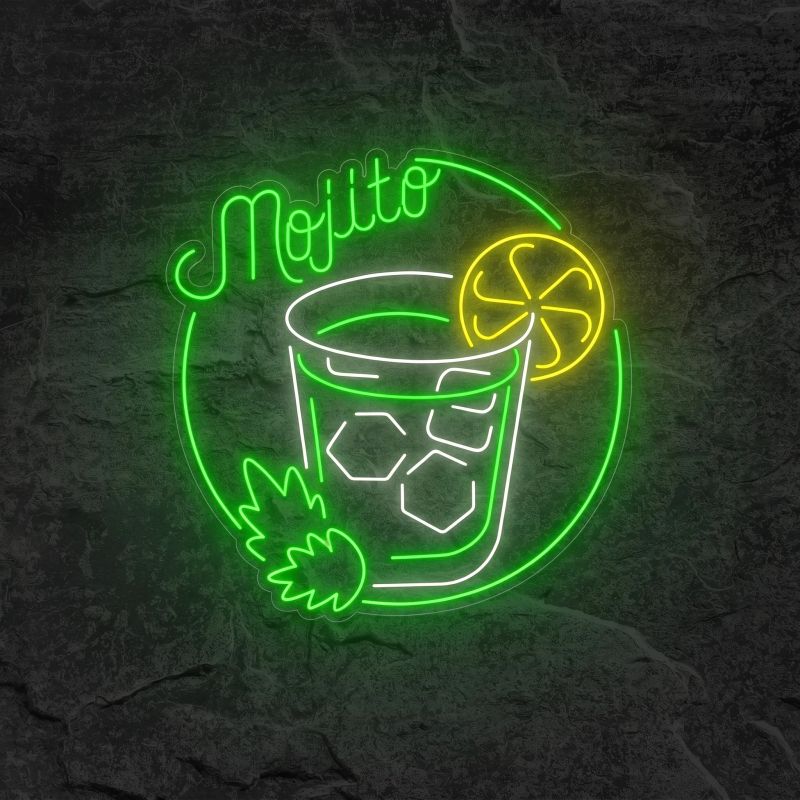 Néon Mojito Rond - Néon personnalisé NeonStar