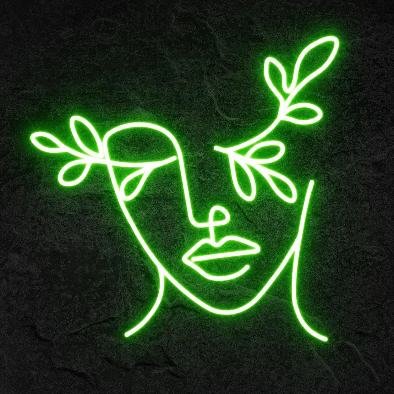 Néon Visage Branches - Néon personnalisé NeonStar