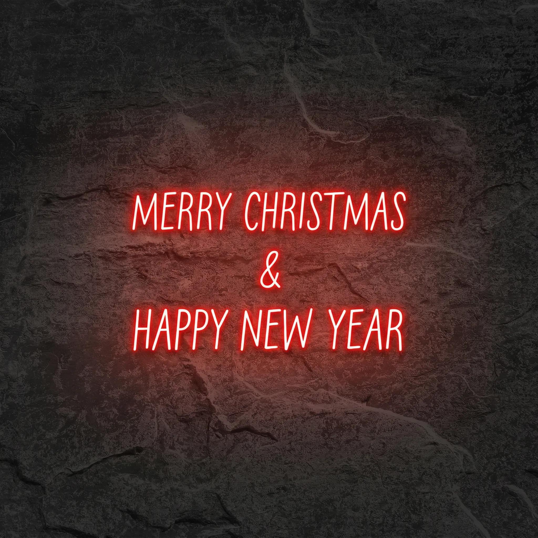 Néon Merry Christmas & Happy New Year - Néon personnalisé NeonStar