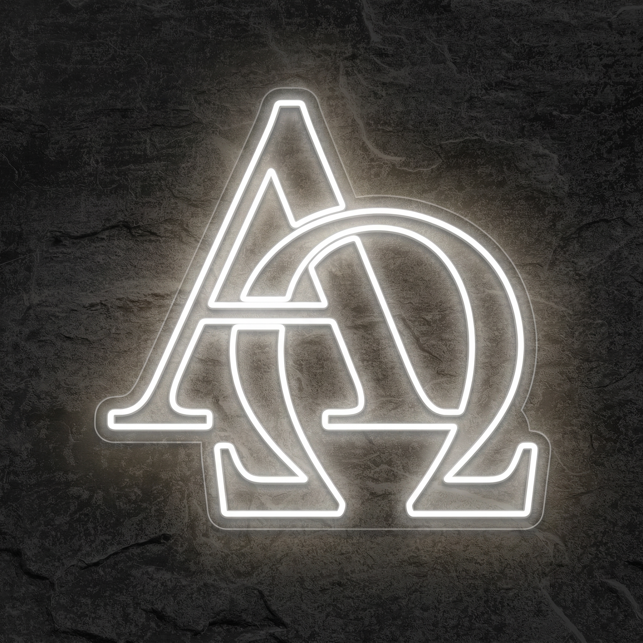 Néon Symbole Chrétien Alpha Omega - Néon personnalisé NeonStar